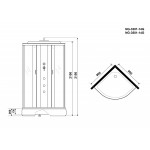 Душевая кабина Niagara NG-3301-14G, размер 90*90*215 см, средний поддон 26 см