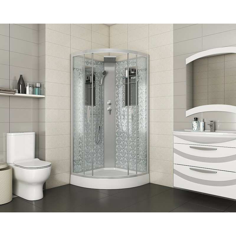 Душевая кабина Niagara Lux NG-7715WBK размер 90*90*210 см, низкий поддон 15 см