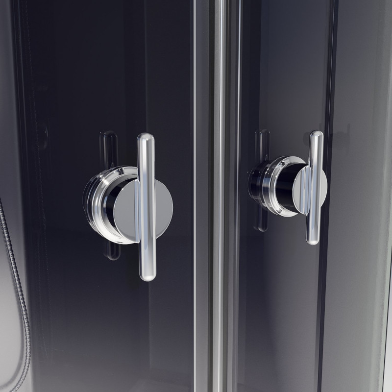 Душевая кабина Niagara NG-4512-14L BLACK размер 120*80*215 см, низкий поддон 13 см