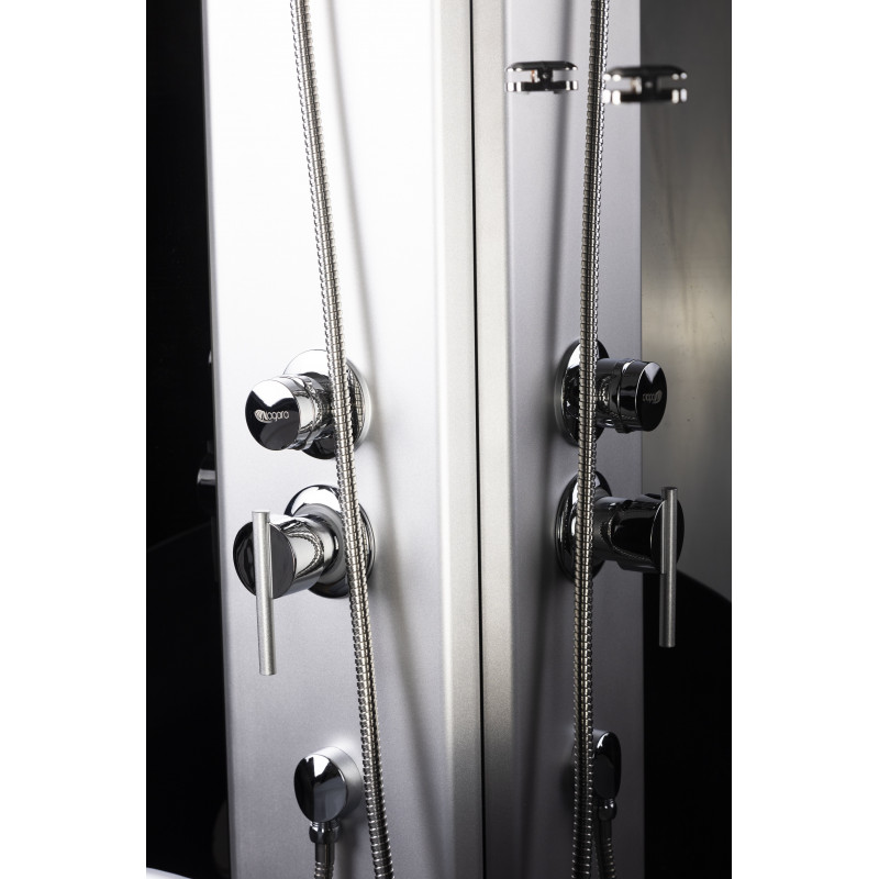 Душевая кабина Niagara NG-4512-14L BLACK размер 120*80*215 см, низкий поддон 13 см