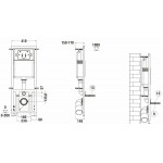 WW MARBERG 410 RD WT Инсталляция для унитаза. Круглая белая кнопка