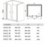 SUEZ  60 MT Душевое ограждение