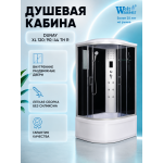 Душевая кабина River Dunay XL 120/90/44 TH R с крышей, ДxШxВ: 1200x900x2300 мм, высокий поддон 44 см, угол установки правосторонний