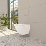 Унитаз с инсталляцией WeltWasser и кнопкой смыва (MARBERG 507 + MERZBACH 041 XL GL-WT + MAR 507 RD MT-BL)