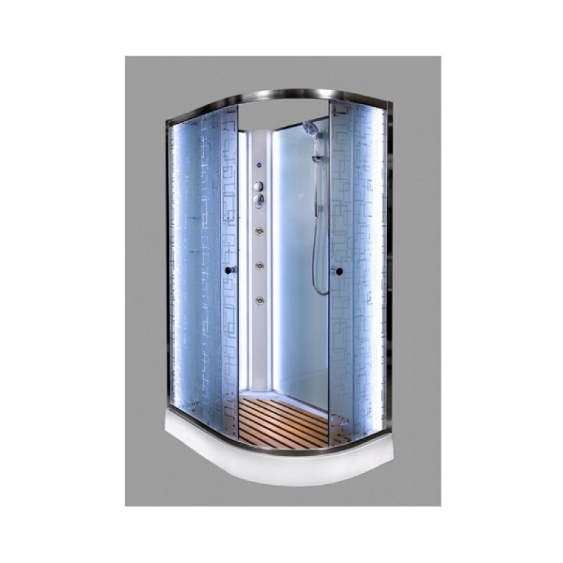 Душевая кабина DETO ЕМ1512 L N с LED-подсветкой и гидромассажем