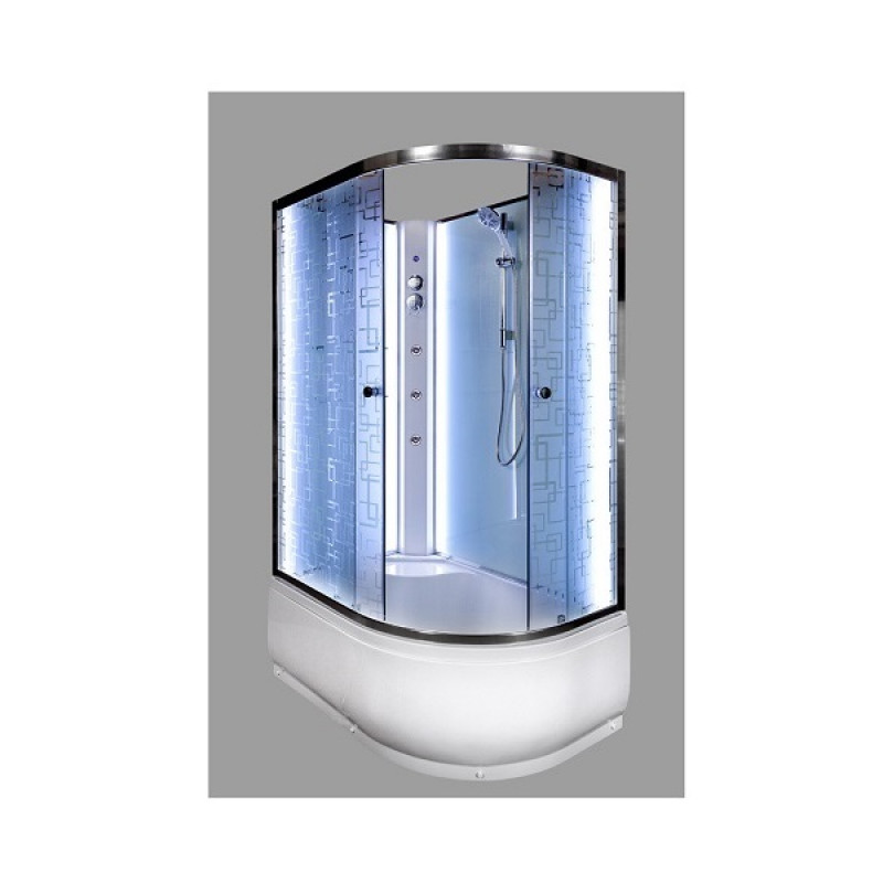 Душевая кабина DETO ЕМ4512 L N с LED-подсветкой и гидромассажем