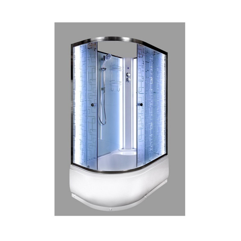 Душевая кабина DETO ЕМ4512 R N с LED-подсветкой