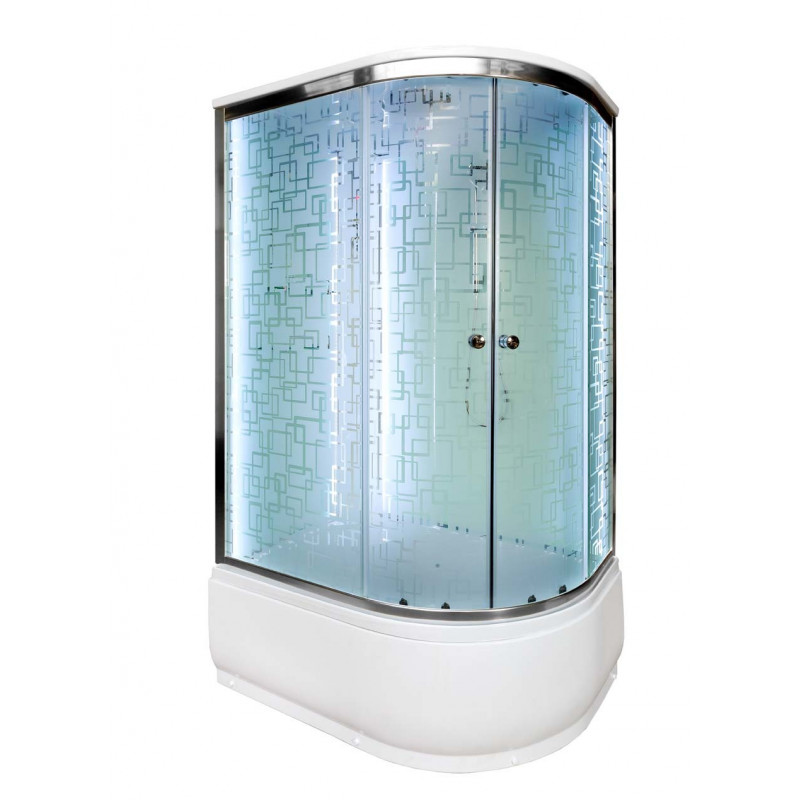 Душевая кабина DETO ЕМ4512 L с LED-подсветкой и гидромассажем