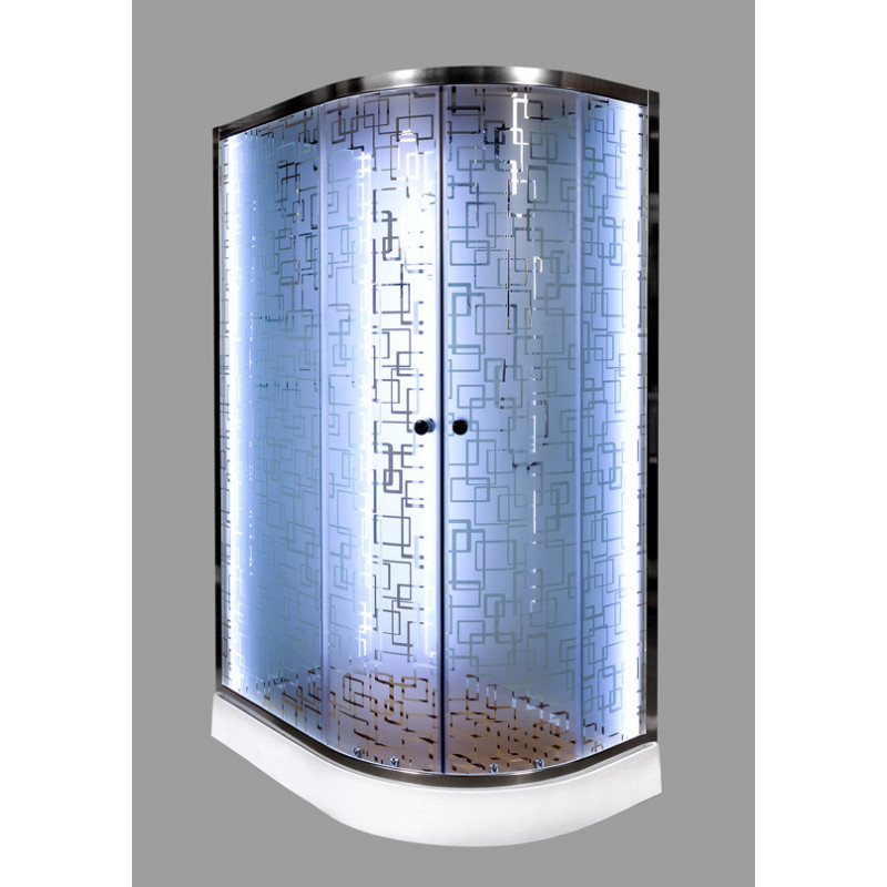Душевая кабина DETO ЕМ1511 L N с LED-подсветкой