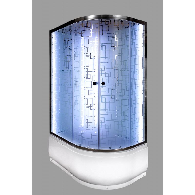 Душевая кабина DETO ЕМ4512 L N с LED-подсветкой
