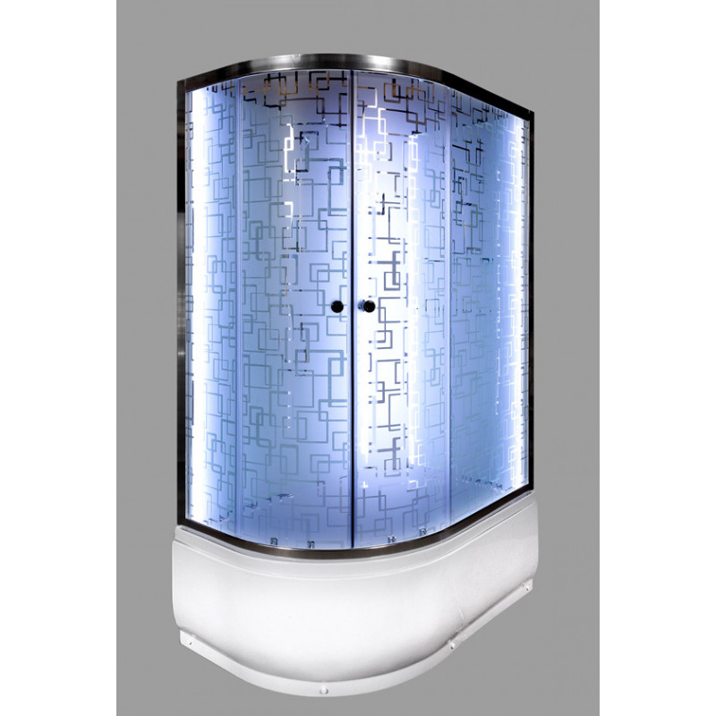 Душевая кабина DETO ЕМ4512 R N с LED-подсветкой