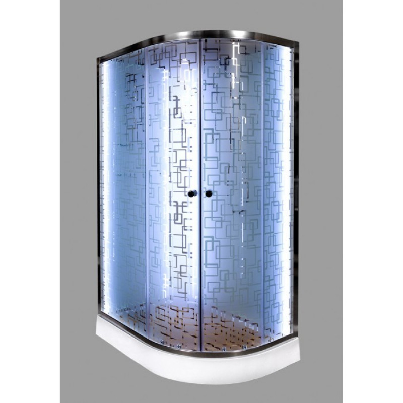 Душевая кабина DETO ЕМ1512 L N с LED-подсветкой