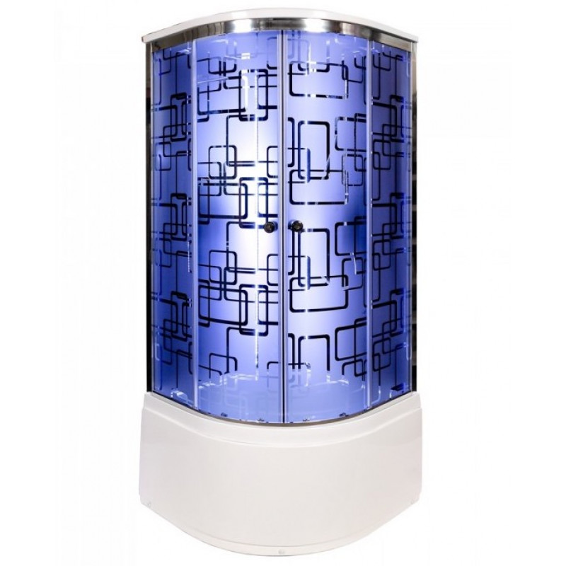 Душевая кабина DETO BM4510 LED BLACK