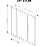 Дверь в нишу DETO FC2 190-210 Chrome