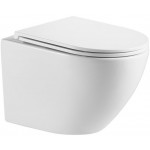 Унитаз с инсталляцией WeltWasser и кнопкой смыва (AMBERG 350 + MERZBACH 041 XL GL-WT + AMBERG RD-MT CR)