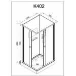 Душевая кабина DETO K402