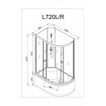 Душевая кабина DETO L720RN без крыши