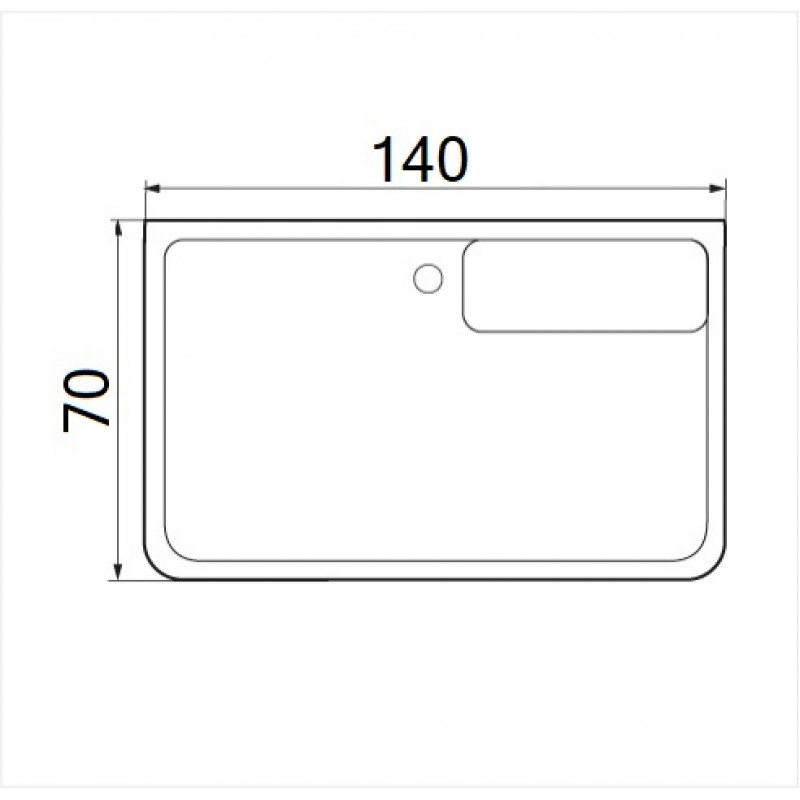WEMOR 140/70/55 S 1400*700*550 мм Ванна акриловая прямоугольная