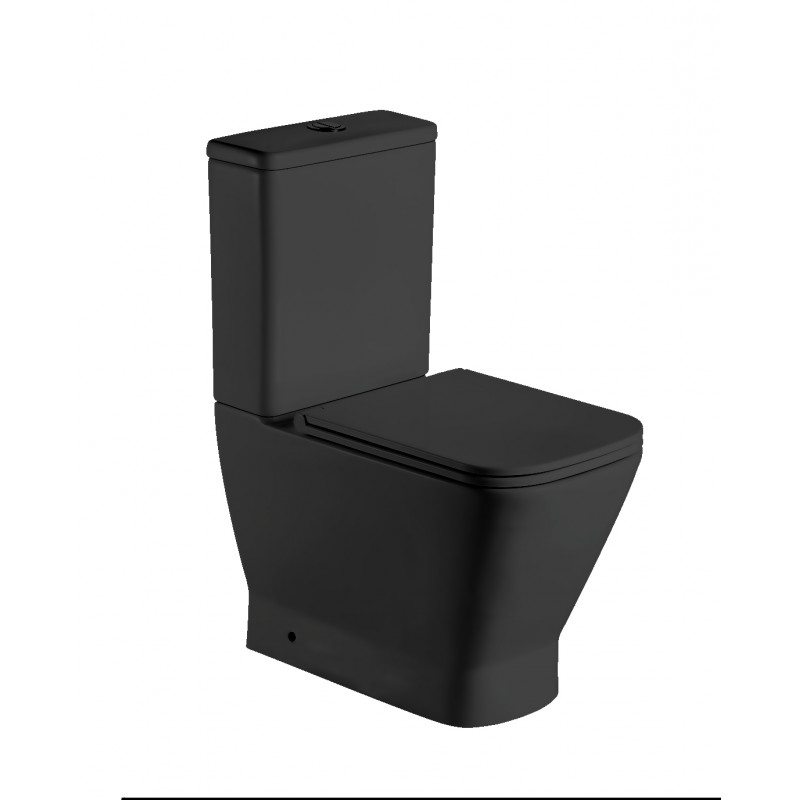 Унитаз-компакт безободковый WW ROTBACH 001 MT-BL