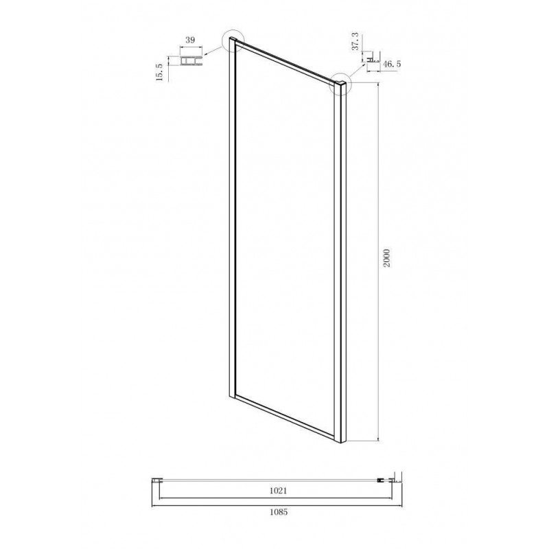 Боковая стенка Ambassador Forsa 110ABB (1100x2000), 1 место