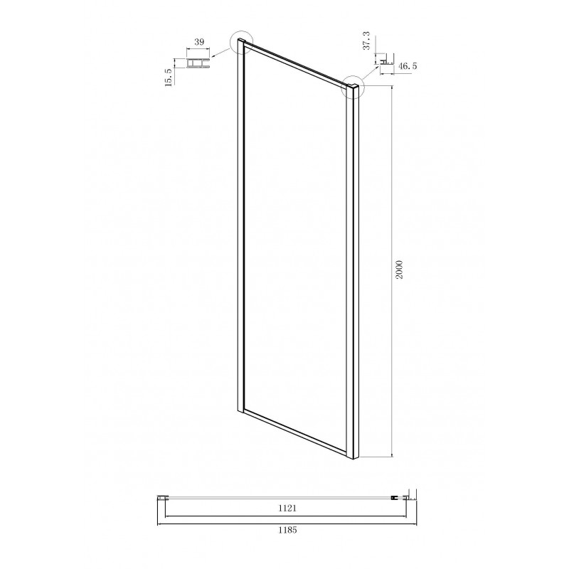 Боковая стенка Ambassador Forsa 120AB (1200x2000), 1 место